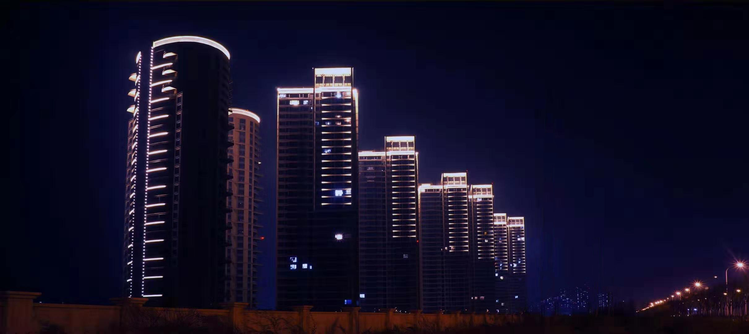 星耀五洲项目6号地北美高层夜景照明工程--2020神灯奖申报工程