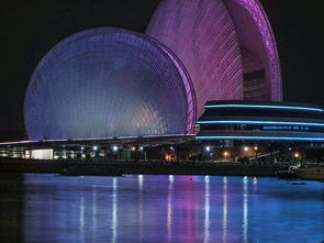 珠海大剧院夜景照明工程设计,建筑灯光与环境和谐对话
