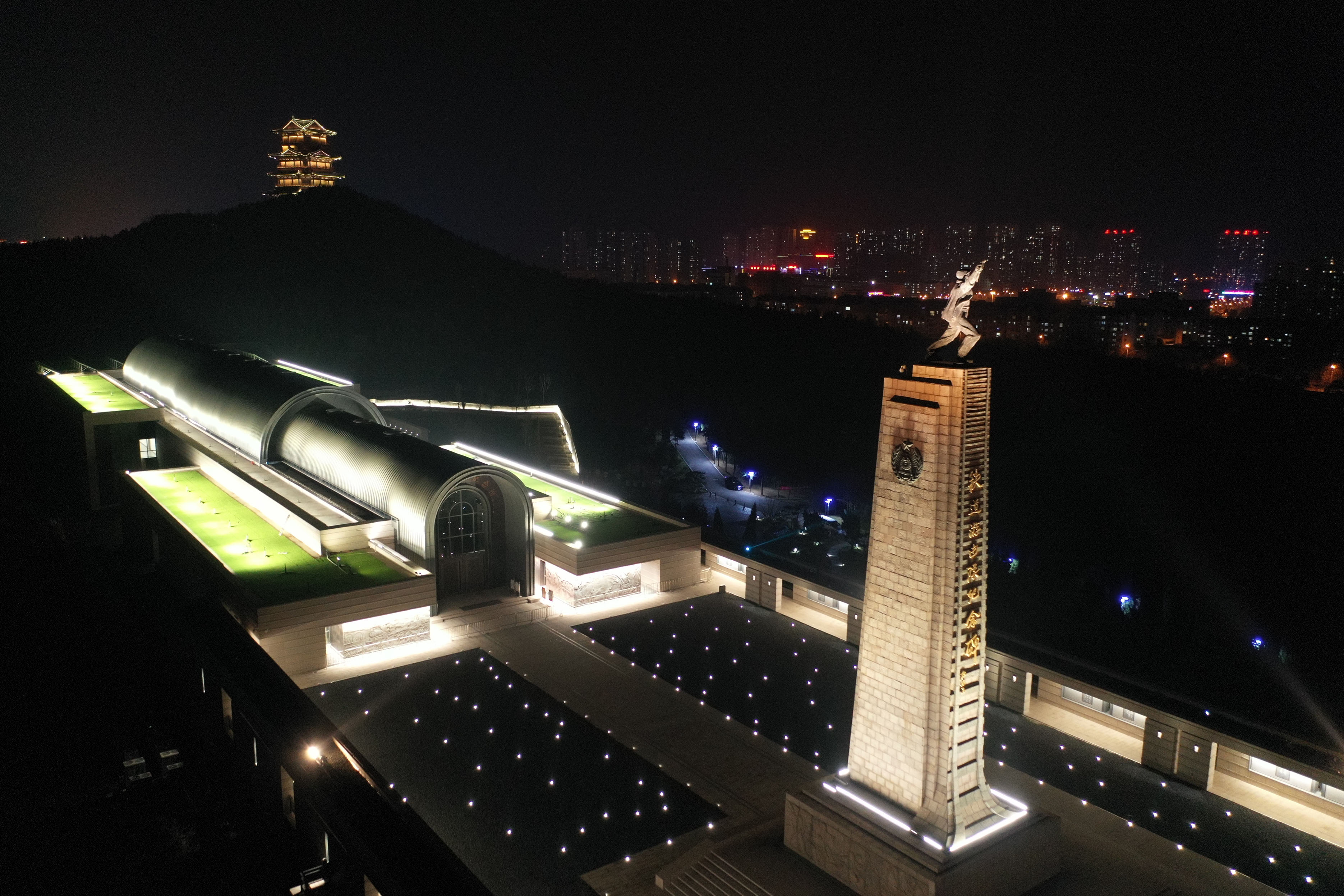 山东枣庄铁道游击队纪念馆景观照明工程——2020神灯奖申报工程照明工程